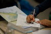 Student takes notes during AP U.S. History class